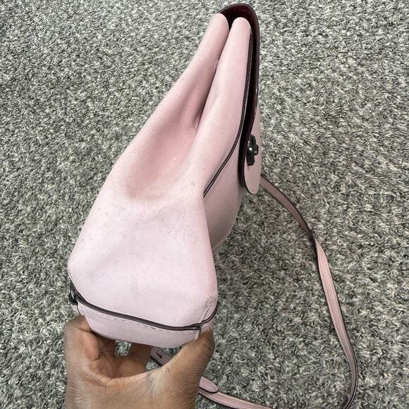 Coach Parker Pink Leather Backpack Turn Lock READ - Picture 3 of 16
